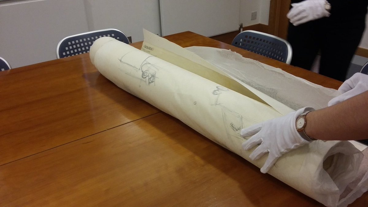llefeuvre's tweet image. Unrolling Ghisha Koenig&apos;s scrolls from her sketches held in @HMILeeds Archive  made of workers living in St Mary Cray. T