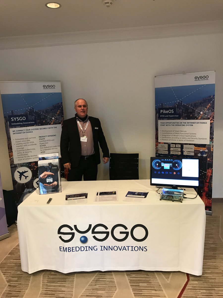 SYSGO's tweet photo. Welcome to the #escar conference in #Munich. Visit @sysgo in studio 2 and do not miss our talk about #SecureBoot and #SecureUpdate at 4:05pm https://t.co/egX7rOblMn