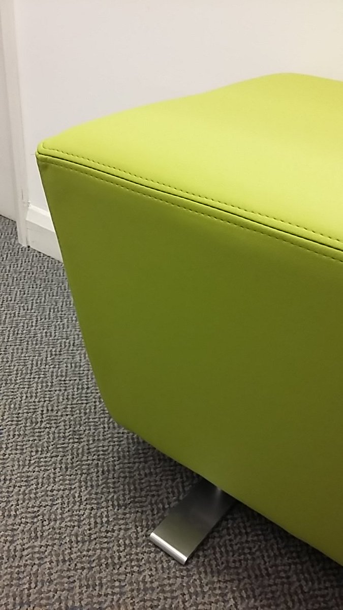 Delivering this two seater bench today. Would suit any breakout or reception area. Finished in <a href="/BradburyFabrics/">Bradbury Fabrics</a> Torro Plus Sorbet Vinyl.