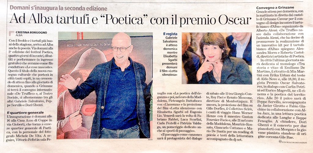 Ad Alba #tartufi e #Poetica con il premio #Oscar Gabriele Salvatores! <a href="/bettywrong/">Elisabetta Sgarbi</a> <a href="/Meta_Morgan/">Meta Morgan Castoldi</a> <a href="/ParoleNote/">Parole|Note</a> @PButtafuoco <a href="/vfeltri/">Vittorio Feltri</a> <a href="/giankatta/">giancarlo cattaneo</a>