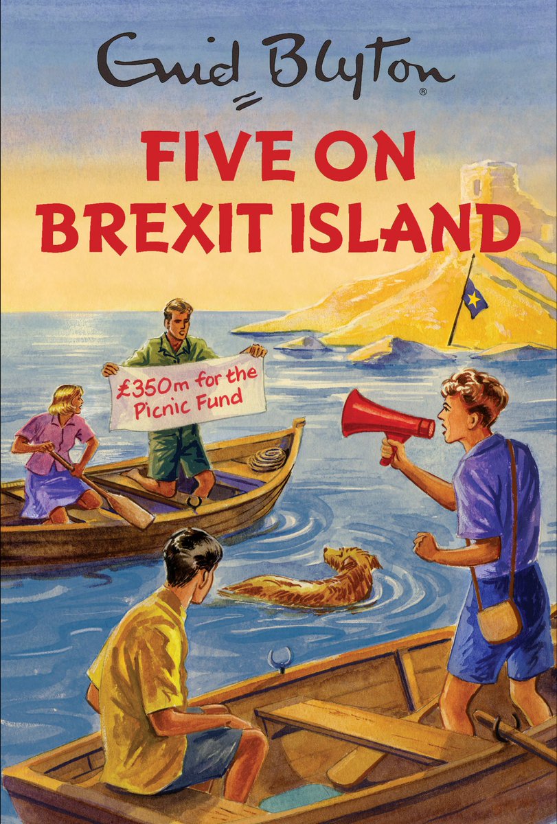 thebookseller's tweet photo. Five Go to Brexit Island rose to seventh place in the book chart last week: https://t.co/BEPb9OVArJ (£) @QuercusBooks https://t.co/8A4zpDiI2X