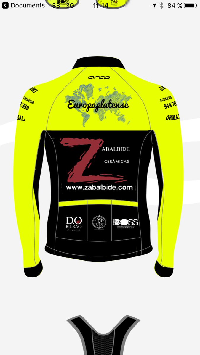 JOSAMAGA's tweet photo. Colaboracion ciclista @EuropaPlatense @DOBILBAO #bossBilbao #ceramicasZabalbide #jantokiOrmazabal https://t.co/28PjYkMnzO
