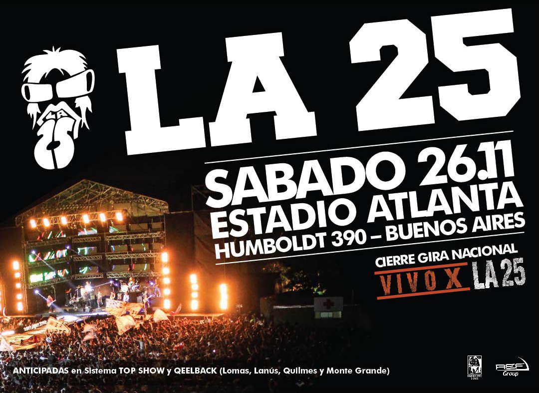 LA25OFICIAL's tweet photo. 10 días! D acá al 26 usemos todos #La25enAtlanta
Aprovechen las anticipadas en TopShow, Qeelback y Láser Morón, q hay fiesta en VillaCrespo! https://t.co/XhPvjkls4T