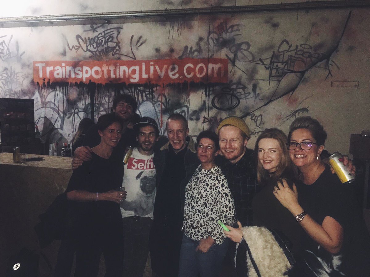 What a brilliant cast at #TrainspottingLive, so fab to see you all <a href="/gregesplin/">G</a> @GavinRoss_92 <a href="/IYF_Theatre/">In Your Face Theatre</a> <a href="/TrainspotLive/">Trainspotting Live</a> #LondontoLeith
