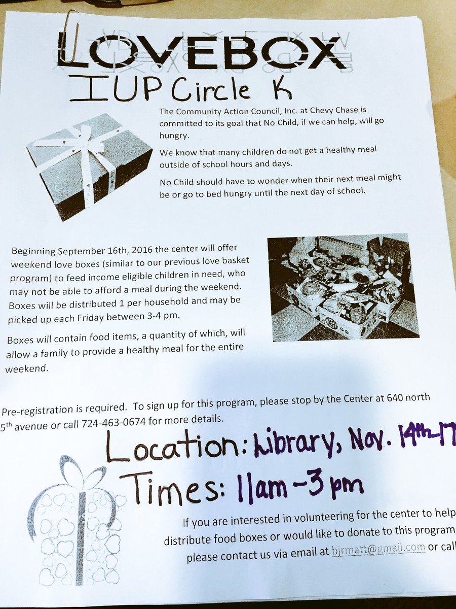 iupcirclek's tweet image. Extra canned goods? Donate to a family in need! We're collecting in the library from 11am-3pm until Thursday! @AsSeenAtIUP @IUPstudents 😊
