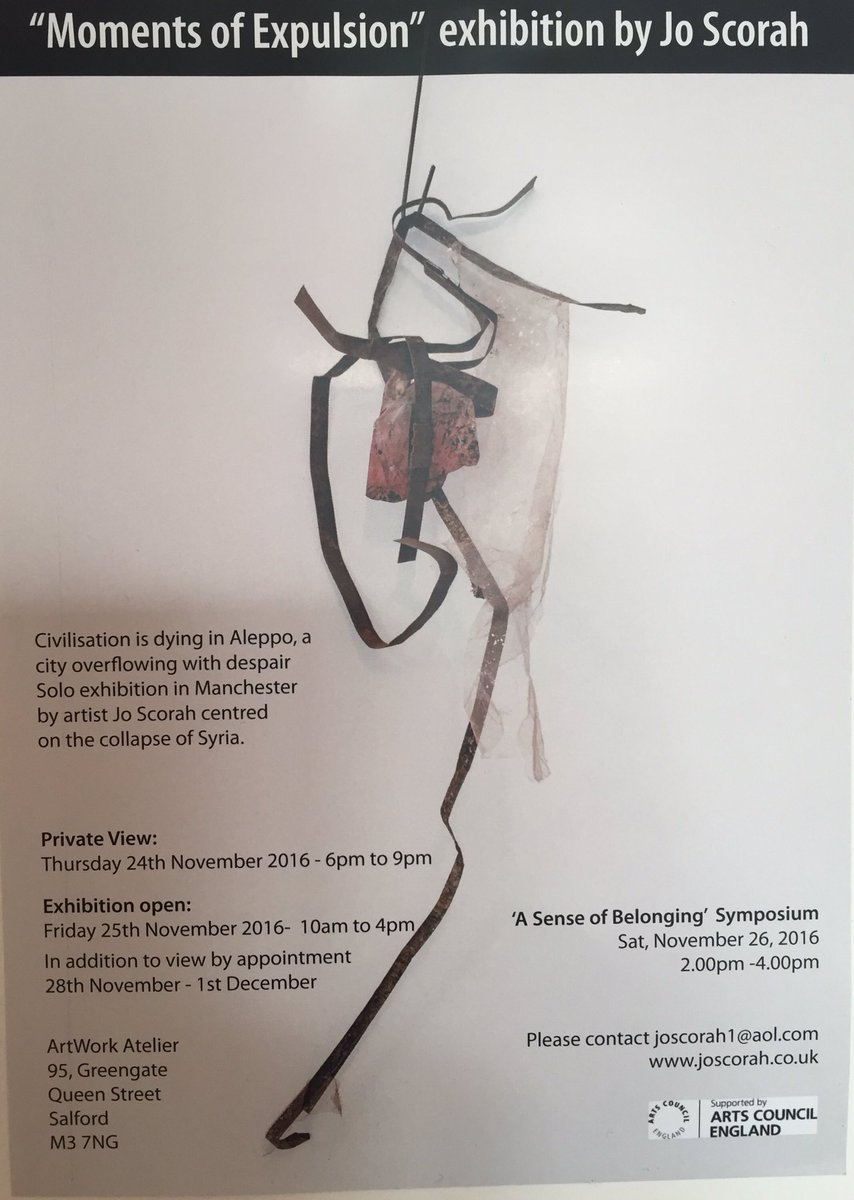 joscorah1's tweet image. Exhibition on Aleppo - 'my beautiful home'
All welcome