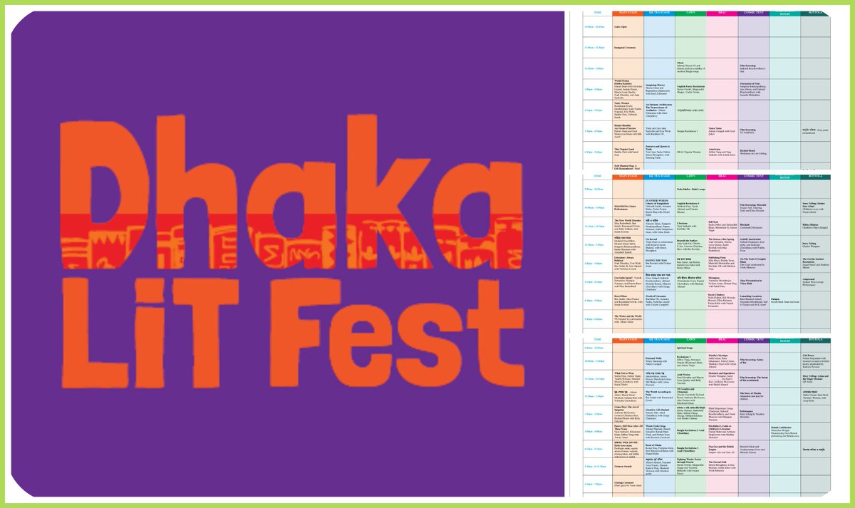 jatrik2016's tweet photo. The #Wait Is Over! The Biggest Literary Festival, #DhakaLitFest Starts From Thursday

Check out the #Day1 Schedule https://t.co/HQD2LCyU8W https://t.co/0pYgZInxBu