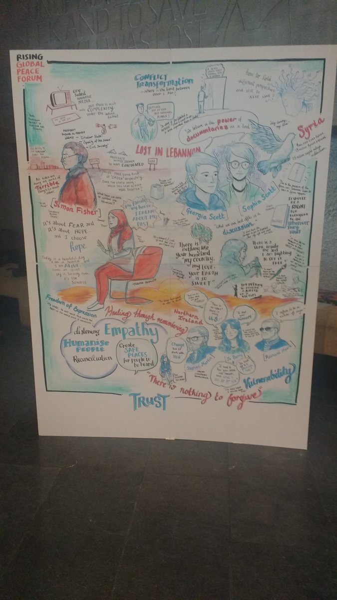 OurCaringWorld's tweet photo. R @Bizbeth88: Amazing #rising2016 artwork summing up just some of the topics & thoughts covered so far. @RISINGforum https://t.co/ez4ouFHwHo