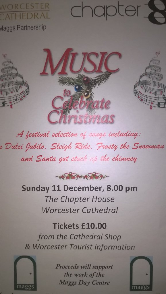 Music to Celebrate Christmas 🎅 #TheChapterHouse #WorcestershireHour #Tic #Christmas