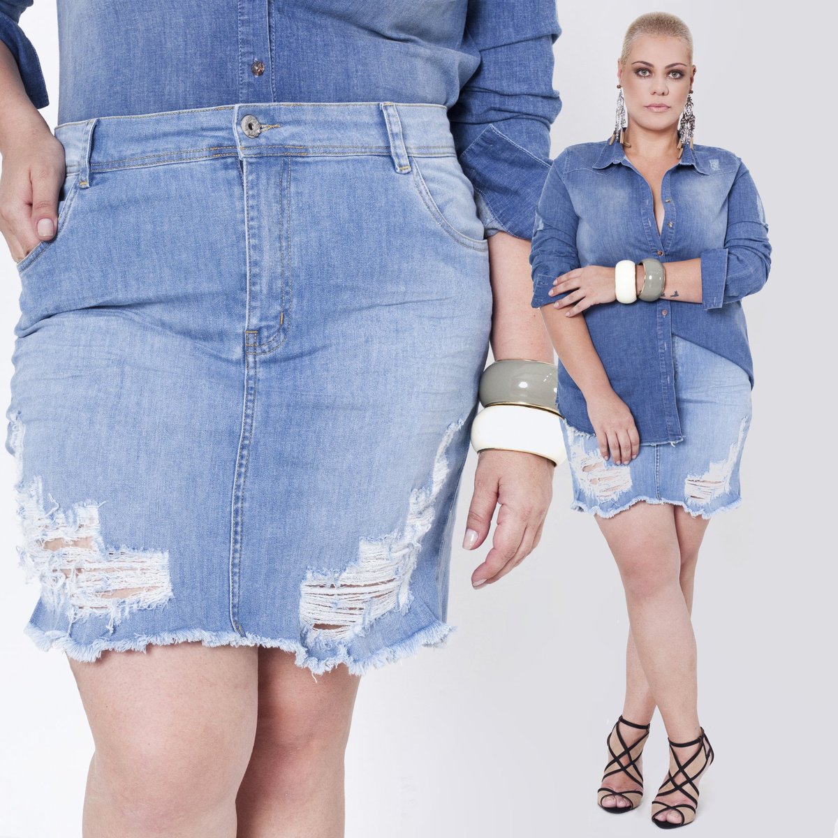 julia_plus's tweet image. Chega de saia jeans careta: a trend destroyed chegou nessa mini para você ficar cada vez mais cool e fashion: goo.gl/5KAN9q