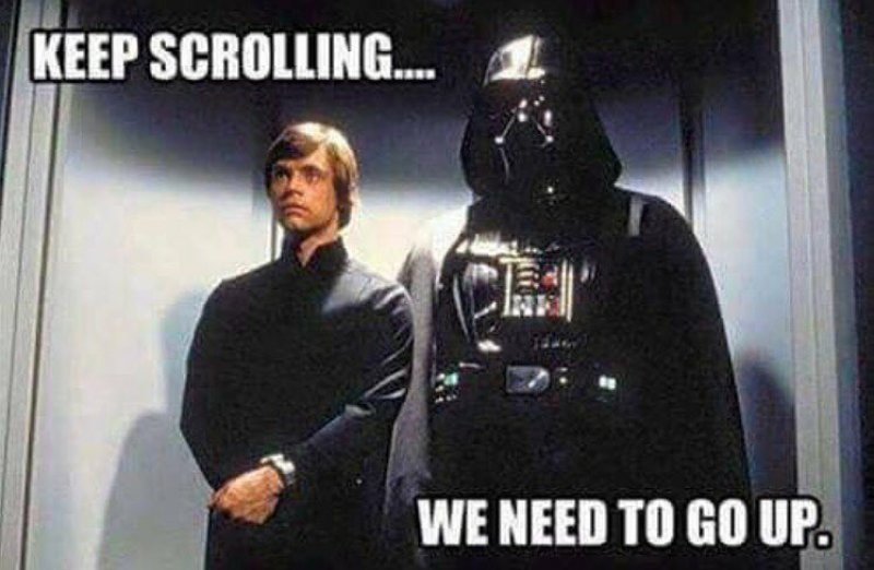 Crysknife007's tweet photo. Nothing to see here, move along. Repost from @hollywoodscifimuseum #starwars #darthvader #lukeskywalker #elevader https://t.co/SSgigjdLwb
