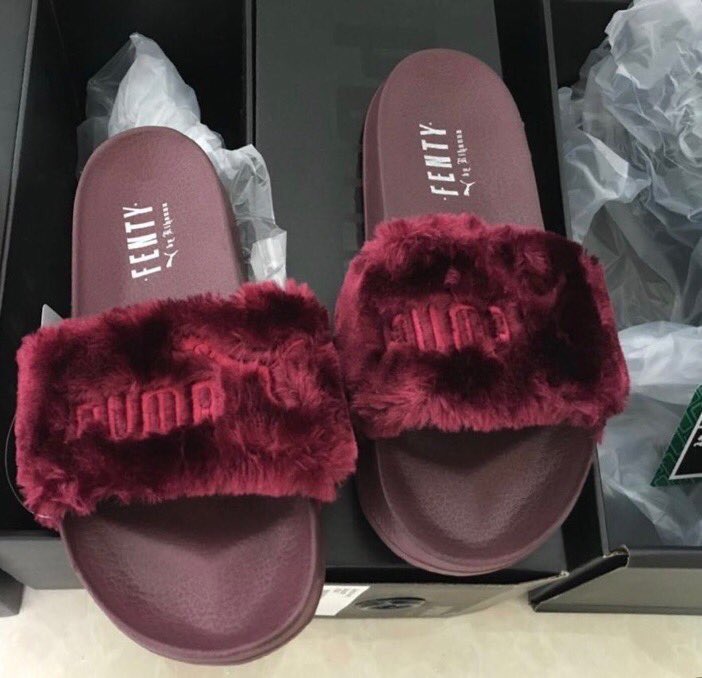 red fur slides puma