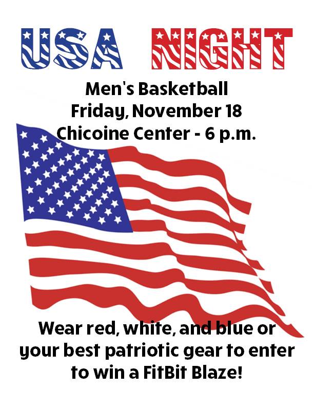 cscnest's tweet image. Eagle fans! Come to @EaglesMBB's first home game on Friday dressed in red, white, and blue for a chance to win one of 3 Fitbits!