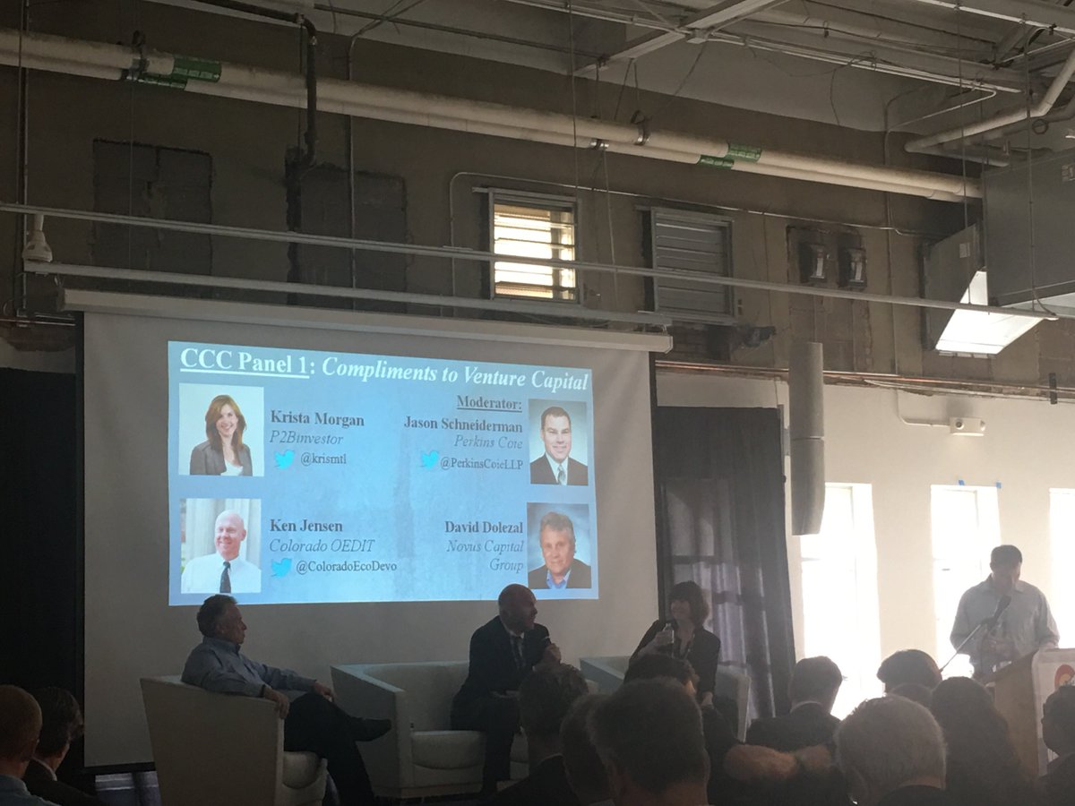 P2Binvestor's tweet photo. The non-dilutive panel at #2016CCC tells #entrepreneurs how to compliment their VC capital with alternative financing & retain more equity. https://t.co/3Cre4x1rv5