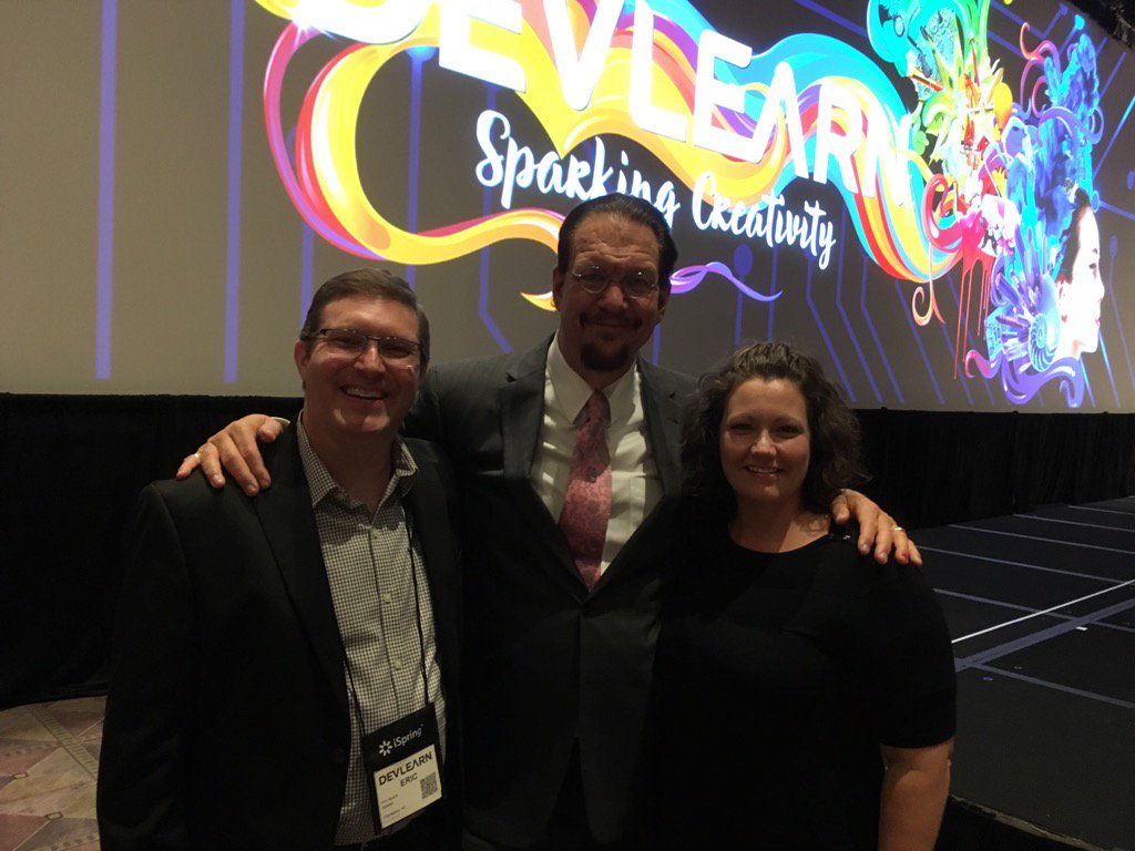 SpannEric's tweet image. Excited to hear and meet @pennjillette this morning @devlearn 2016!