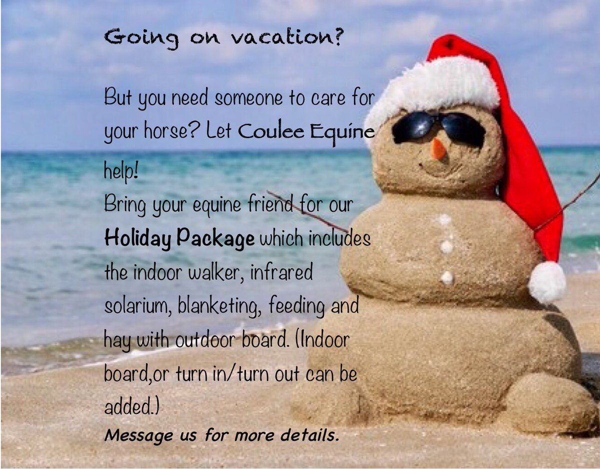 Wondering what to do with your horse while you're away? We can help! #holidaypackage #relaxing #problemsolved #funforyouandyourhorse