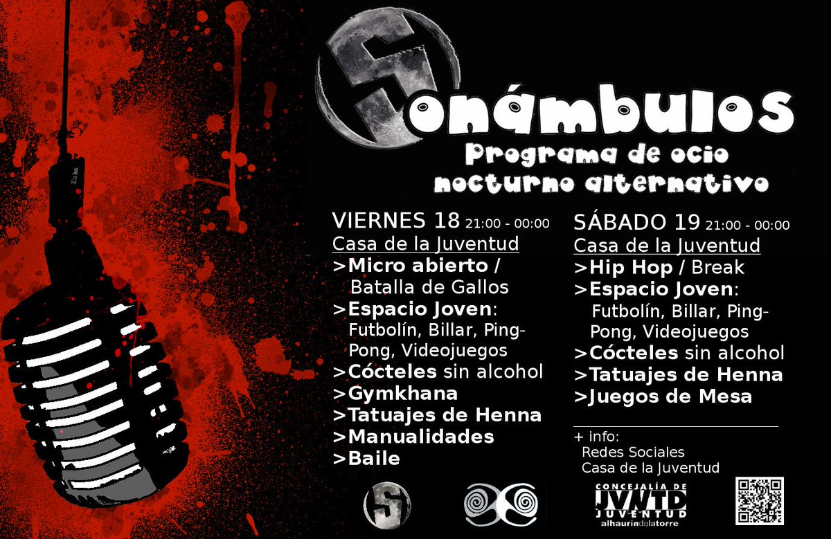 Volvemos este fin de semana!!!!!!!!
Nuevas actividades, batalla de Gallos y Hip-Hop. Viernes 18 y Sabado 19.
OS ESPERAMOS!!!!