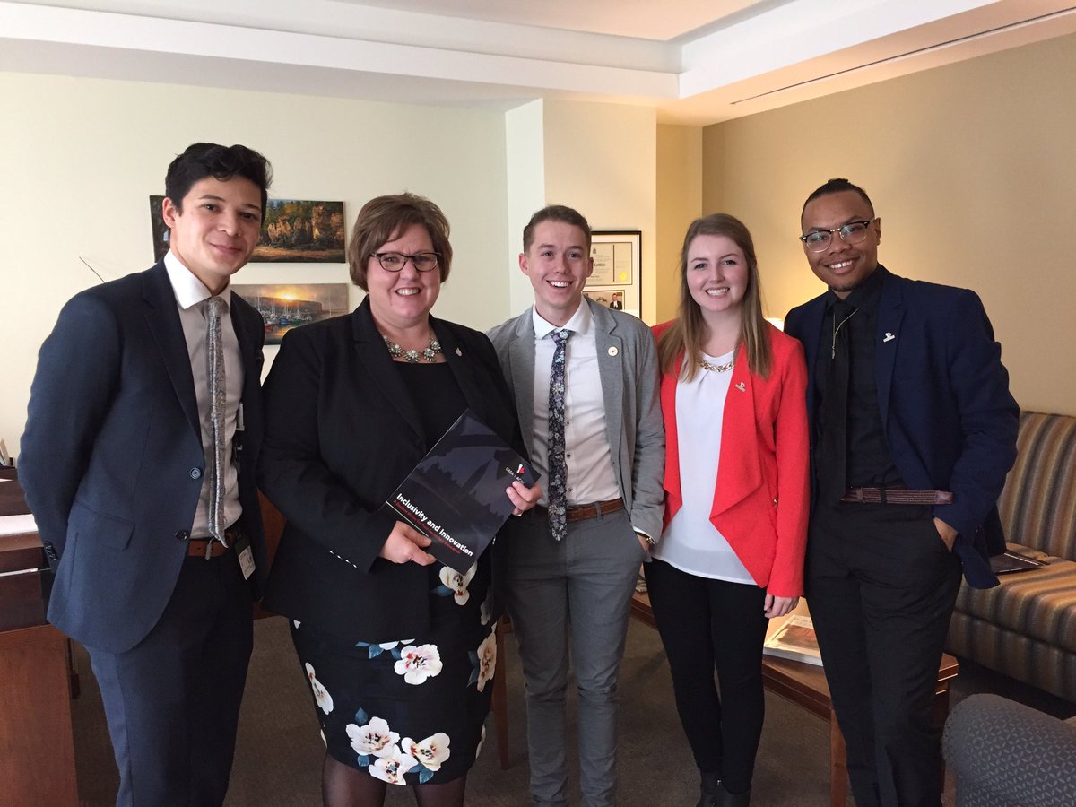masupresident's tweet photo. Thank you @AlainaLockhart for taking time yesterday to meet with myself and fellow NB students for @casadaily Advocacy Week '16 #AdvoWeek https://t.co/3Z9fjJkq0q