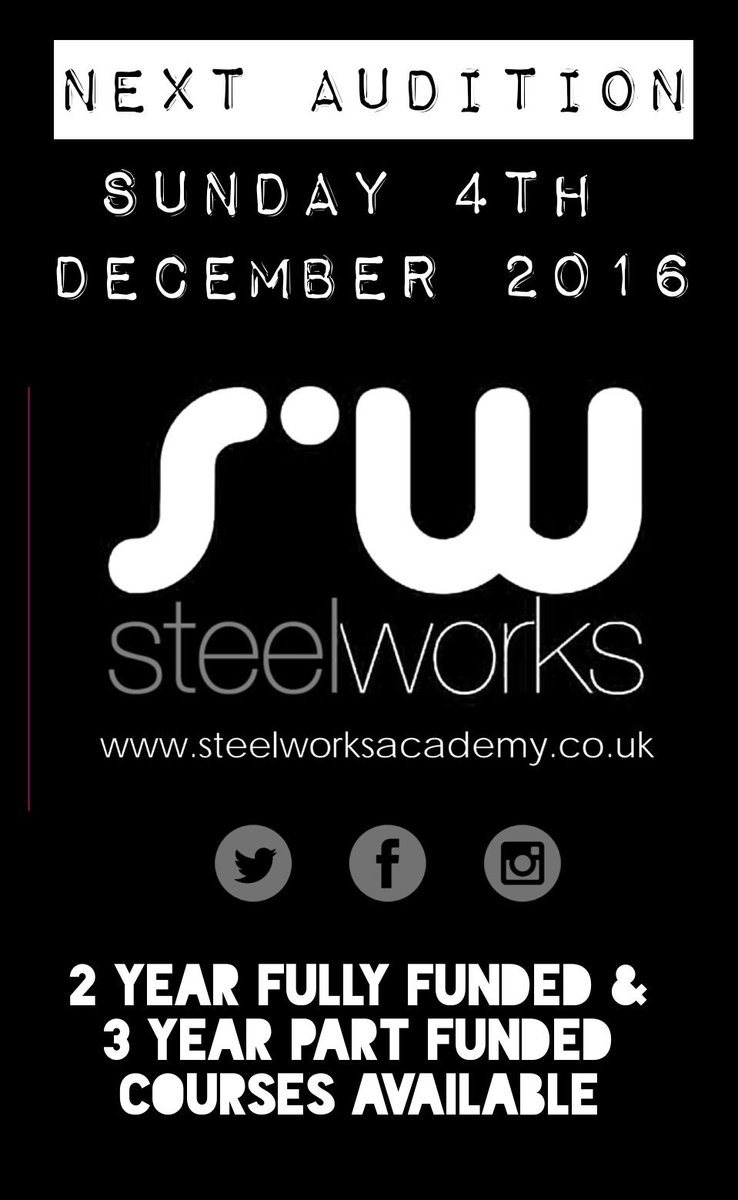 SteelworksDance's tweet photo. Apply now for September 2017 #dance #performingarts #level3extendeddiploma #fulltimevocational #dancetraining #musicaltheatre https://t.co/S08MyZTMiW