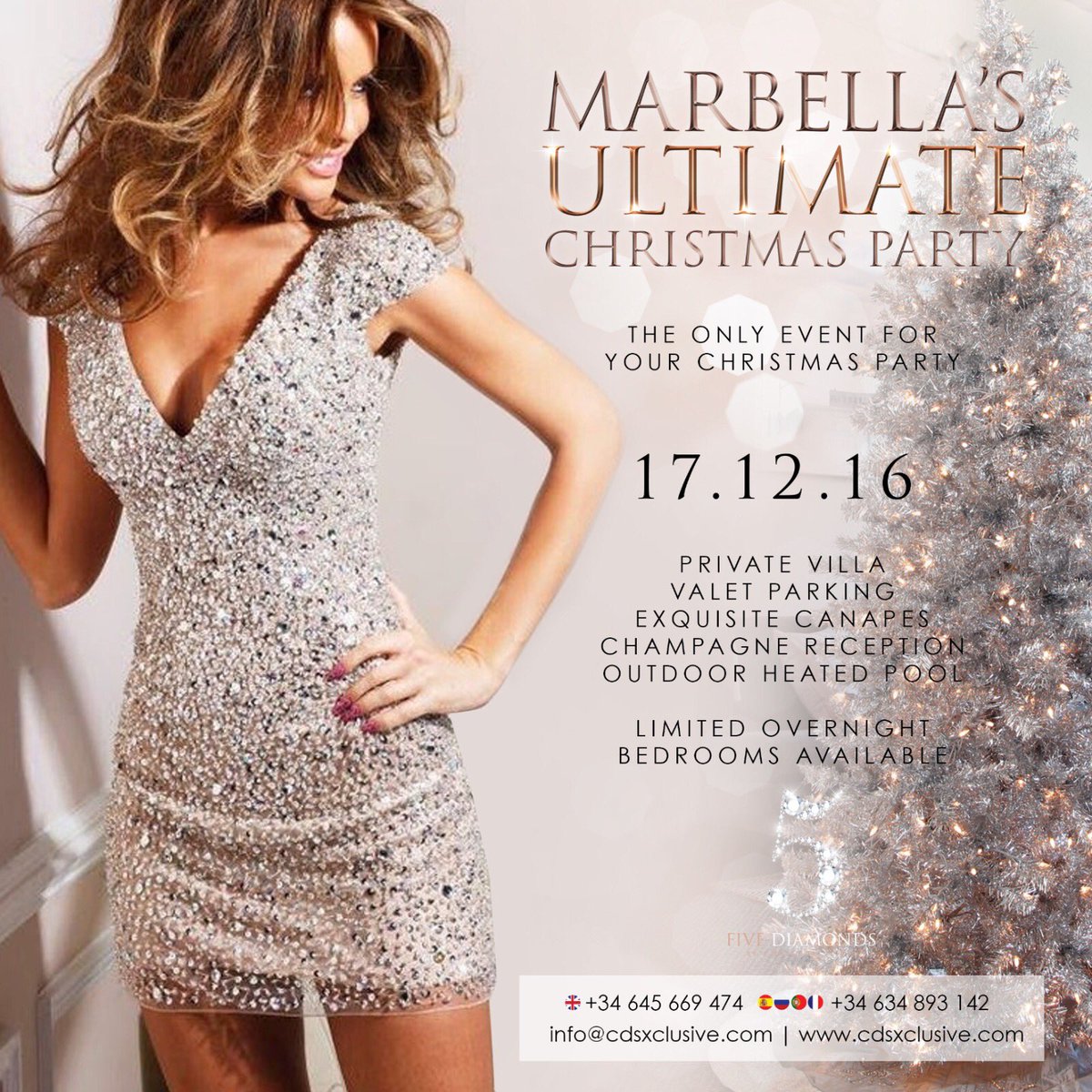 CDSxclusive_'s tweet photo. Marbella's Ultimate Christmas Party!
By @CDSxclusive_  &amp; 5 DIAMONDS

   Get Your Tickets Online Today!!! 

https://t.co/vRPA0krJ5G https://t.co/fNfAyZFOFs
