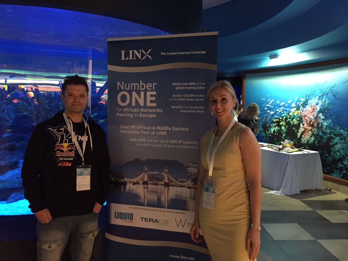 LINX_Network's tweet photo. LINX are proud to be sponsors of #OpenAccess2016! Now time for the @OpenAccessG social event in the aquarium! #Peering #networking https://t.co/N9HzhLmXYe