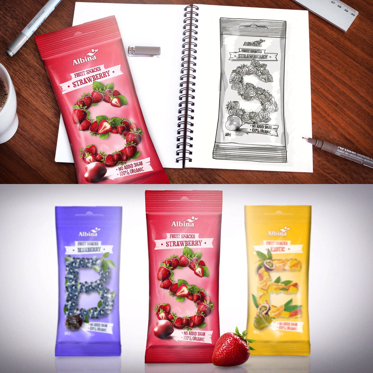 we_are_kind's tweet photo. New case work up on our website wearekind.se This is some packaging design we did for new candy "Fruit Snacks". https://t.co/59tZBiK3jb