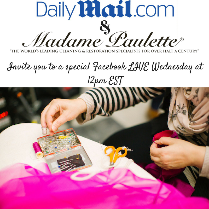 JohnMahdessian's tweet photo. Join myself and The @DailyMail today at noon on Facebook Live talking about European Tailoring and restoration from Madame Paulette! https://t.co/RLRQXrd5hm