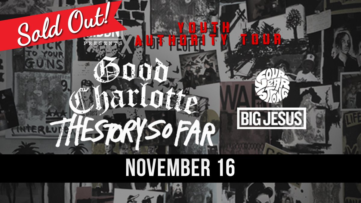 starlandNJ's tweet photo. Tonight we rock a #soldout show with @GoodCharlotte @thestorysofarca @fouryearstrong + Big Jesus! We encourage carpooling! https://t.co/qdrE7syOhc