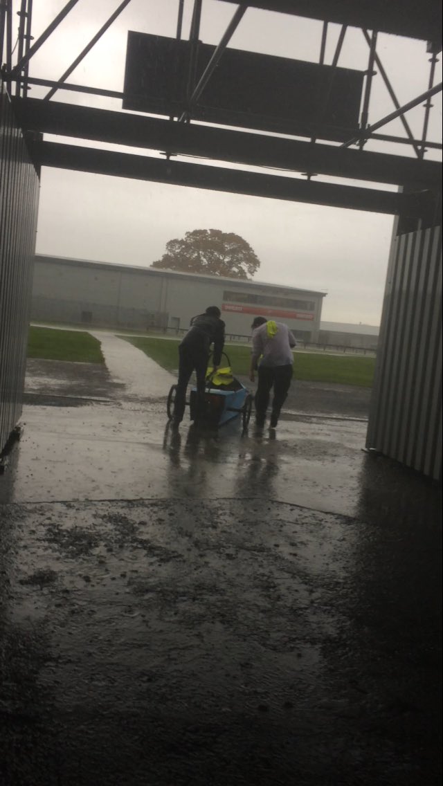 You have to love the Great British weather! Our <a href="/Greenpowertrust/">Greenpower Education Trust</a> car nearly became a boat today! @SilverstoneUTC