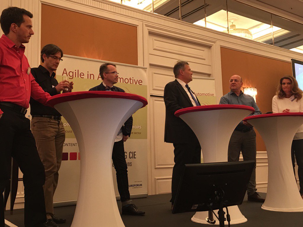 JoeJustice0's tweet image. #AgileAuto panel with leaders at @BMW @BoschGlobal @MercedesBenz @Volkswagen @Ford and more. Brilliant. #Scrum