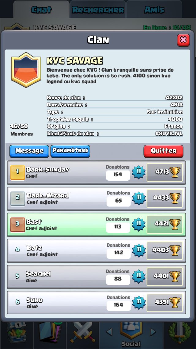 KiveutcaCR's tweet photo. Nouveau clan principal des KVC, on recrute a partir de 4000 sinon rejoignez KVC legend ou squad, pour plus d'infos venez mp 💥💪🏼 https://t.co/Ee2aZdCDUn