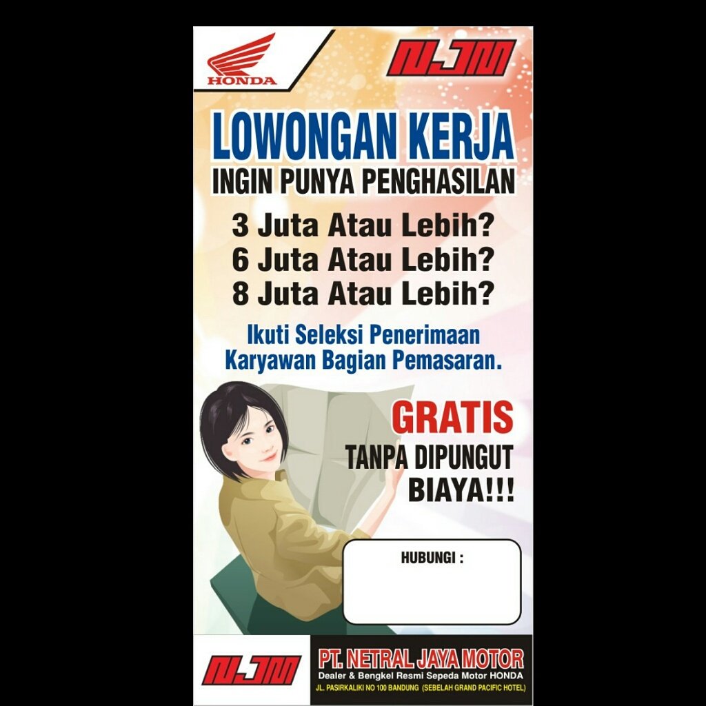 #lokerbdg #lowongankerjabandung #karierbdg #infobandung #infobdg #marketing #dealerhondabdg #