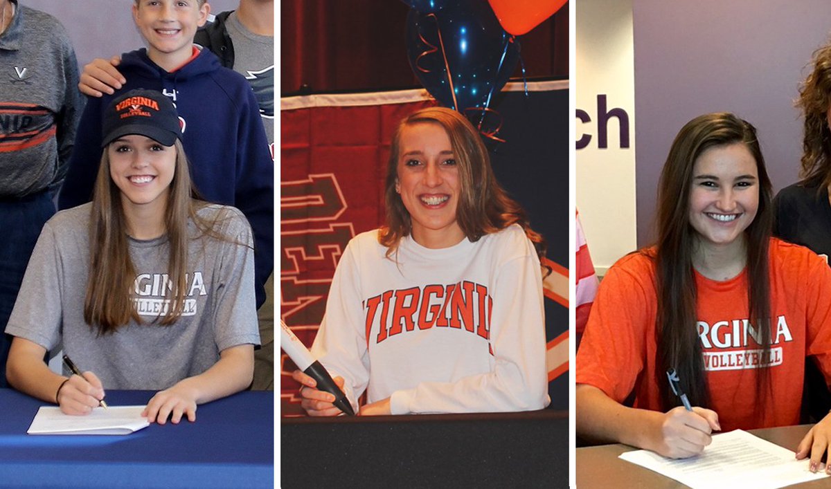 UVAVolleyball's tweet photo. #UVAVB signs three to National Letters of Intent to join the team for the 2017 season. https://t.co/8ytg3PyjZT https://t.co/RpkI1Ux6P8
