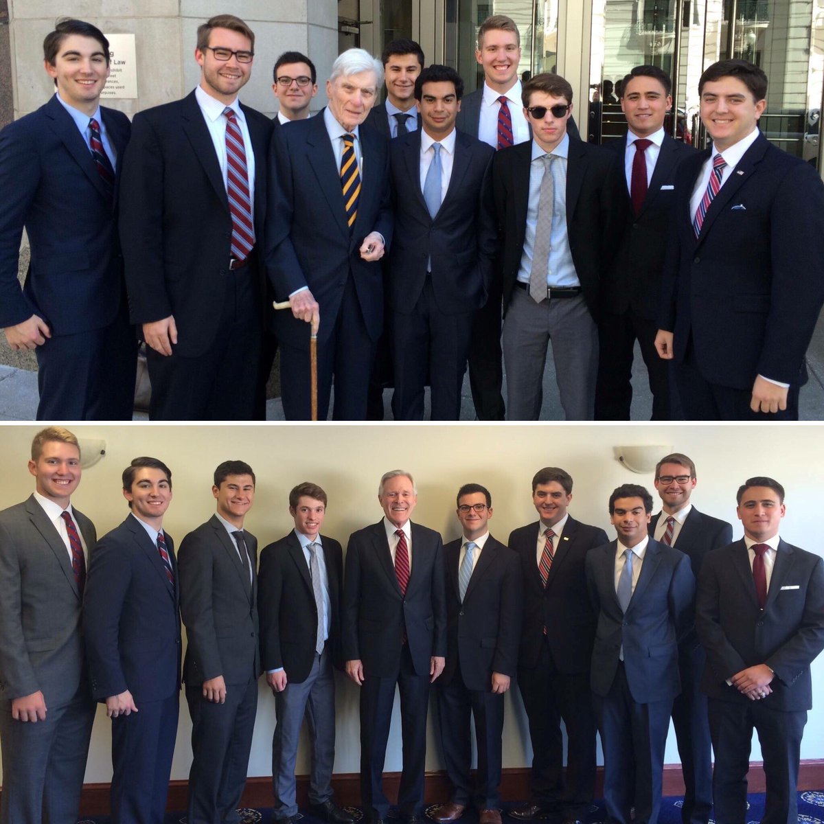George Wash. Betas met Secretaries of the Navy Ray Mabus, Miss. '69 and John Warner, W&amp;L '49 at Nat'l Press Club reception! <a href="/Beta_GWU/">Beta Theta Pi - GWU</a>