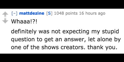 r/Westworld has met its maker. A fan asked a question &amp; <a href="/WestworldHBO/">Westworld</a> creator Jonathan Nolan showed up to answer: redd.it/5d0zee