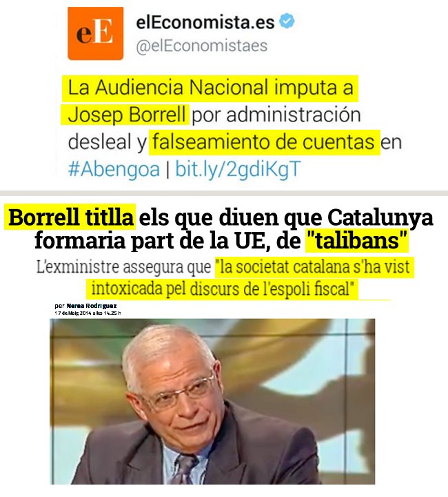 denterd's tweet photo. .@conjosepborrell autor de:"L'#EspoliFiscal de Catalunya és una intoxicació", imputat per falsejament de comptes. #UnAplaudiment #Marxem https://t.co/4ygkNgNmeL