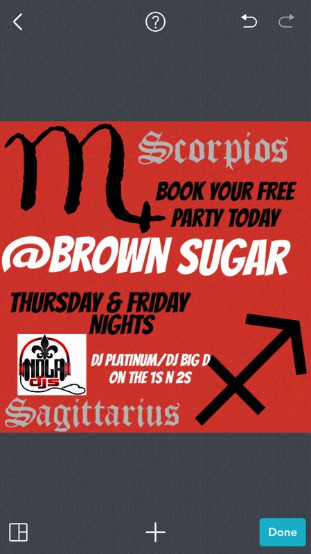 djplatinum1900's tweet photo. New club on the Westbank brown sugar book your next birthday party DM OR CALL ME AT (504)314-1984 https://t.co/0nQAmuNxpr
