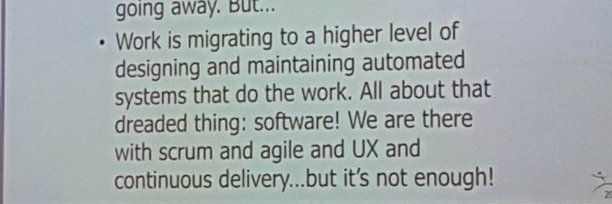 MPIgnace's tweet photo. Is work moving at another level, while machine will handle today work? Jim Womack, #lean16 https://t.co/eIiGWnB3zE