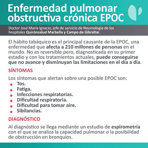 idisalud's tweet photo. #DíaMundialDeLaEPOC La Enfermedad Pulmonar Obstructiva Crónica es la primera causa de muerte evitable en España vía @quironsalud https://t.co/73I9tcRTmF