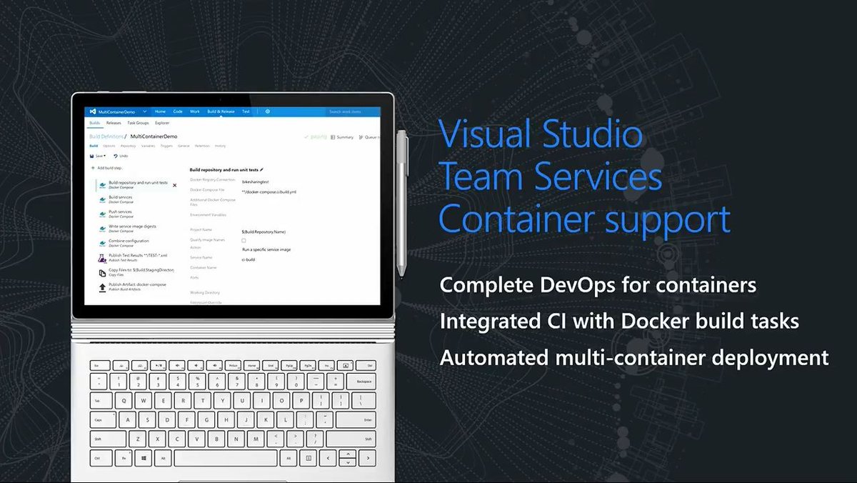 marcodangelo's tweet image. Docker container support in VS and also in VSTS. #MSFTConnect #DevOpspic.twitter.com/4BmPBTiQEY dlvr.it/MglVzf