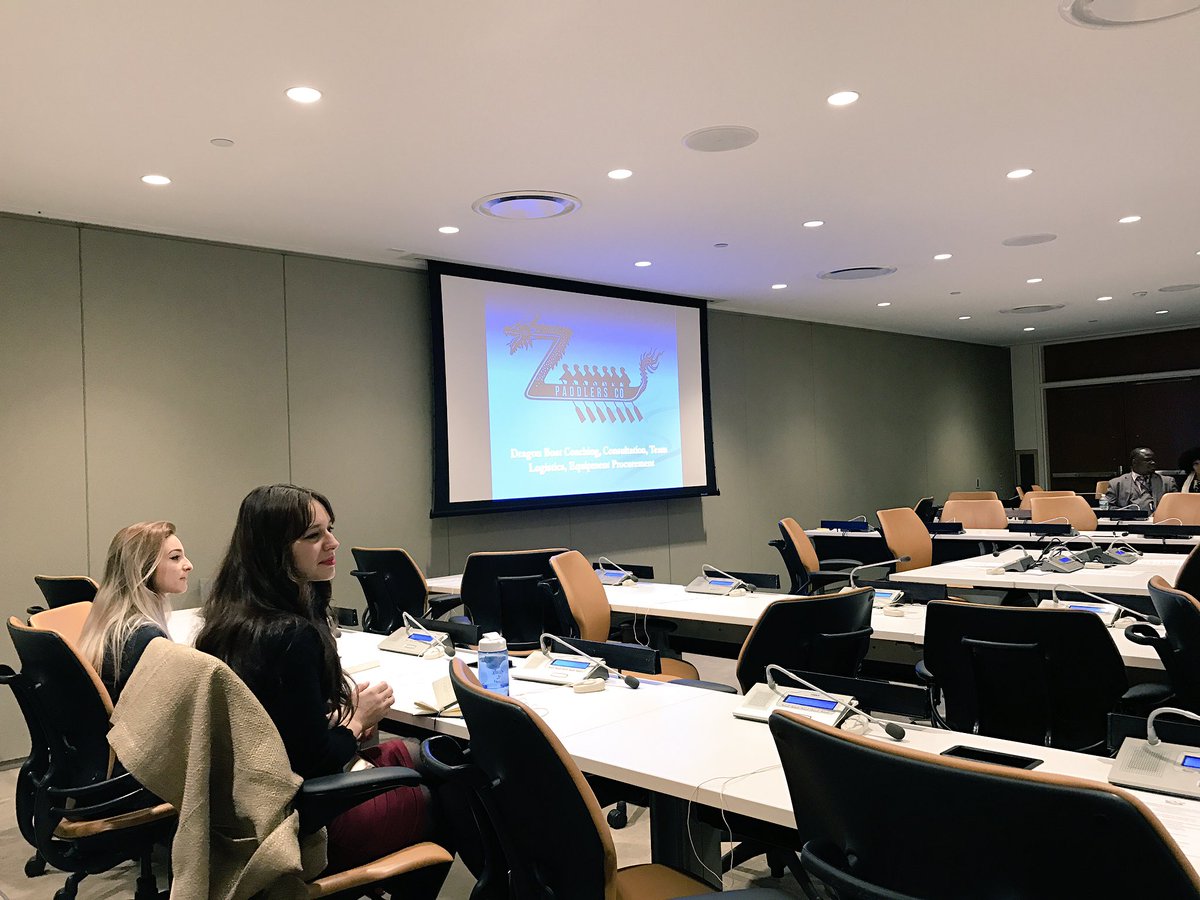 GLCIntl's tweet image. Caribbean Entrepreneurship Challenge runner-up Zaahir Muhammad speaking about his startup, Z Paddlers Co #GLCattheUN2016