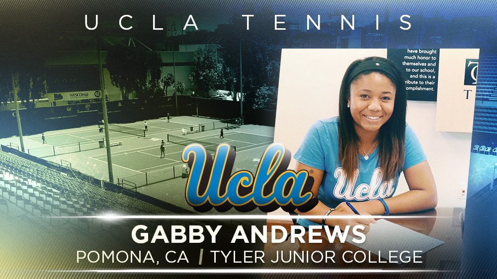 uclawtennis's tweet photo. Bruins add Gabby Andrews for the 2017-18 season! Welcome to Westwood, Gabby!

#UCLASigningDay #GoBruins #ImABruin https://t.co/ZCLZE23Cz3