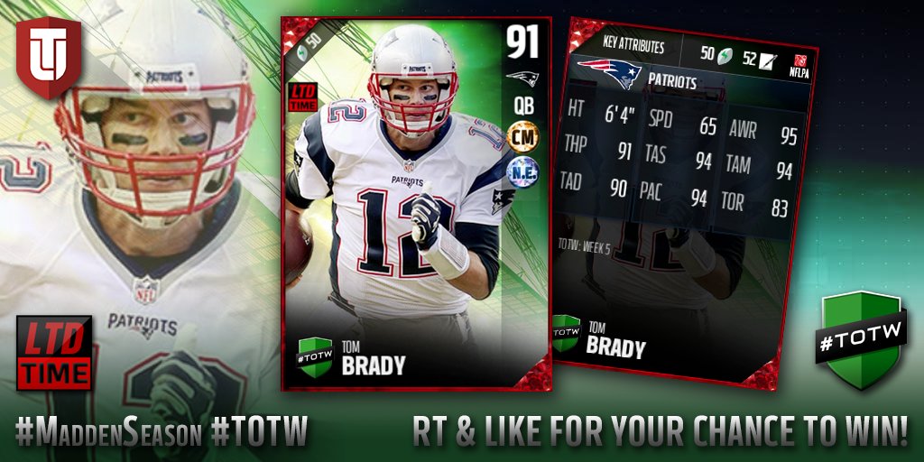 Here's a chance at Brady's TOTW Limited Item!