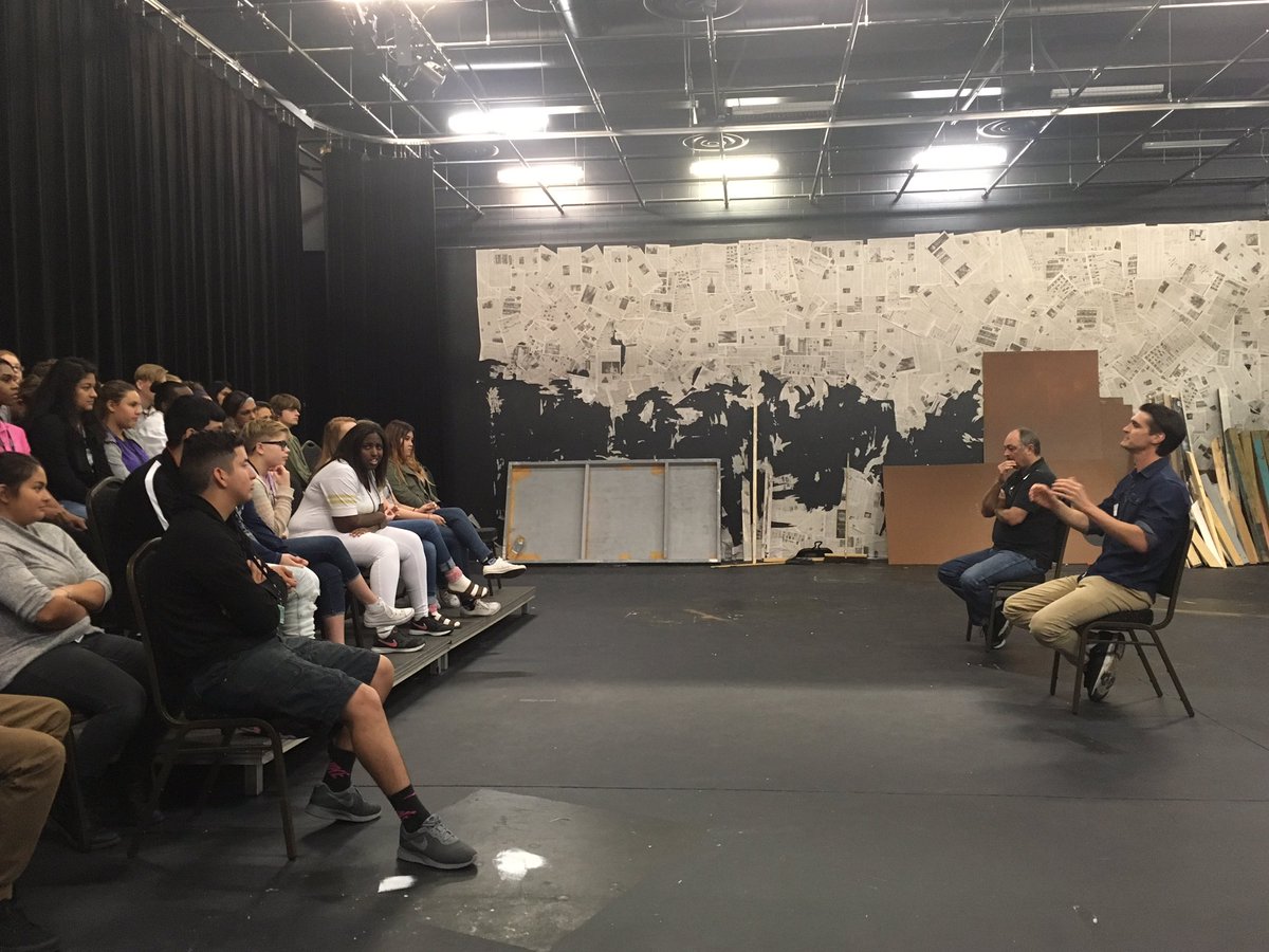 Viking theater hearing about the profession from actors from LA Theater Works. Thank you MSC OPAS. <a href="/LaneBuban/">Bryan High School</a> <a href="/BryanISD/">Bryan ISD</a>
