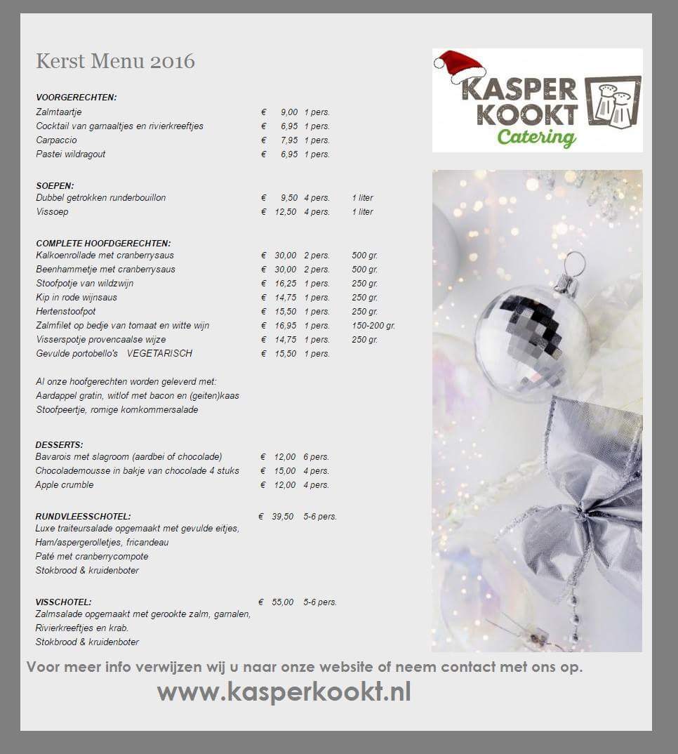 Kerst menu 2016 is online. Bestel vanaf vandaag je kerst-diner voor thuis. 
Ook met kerst: Kasper Kookt!
deputsehoevecatering.nl/catering/cater… #bergeijk