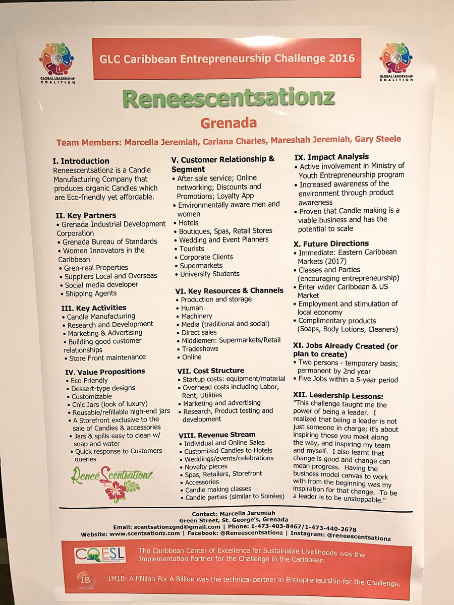 GLCIntl's tweet image. Caribbean Entrepreneurship Challenge co-winner Marcella Jeremiah presenting her business, Reneescentsationz #GLCattheUN2016 #startup