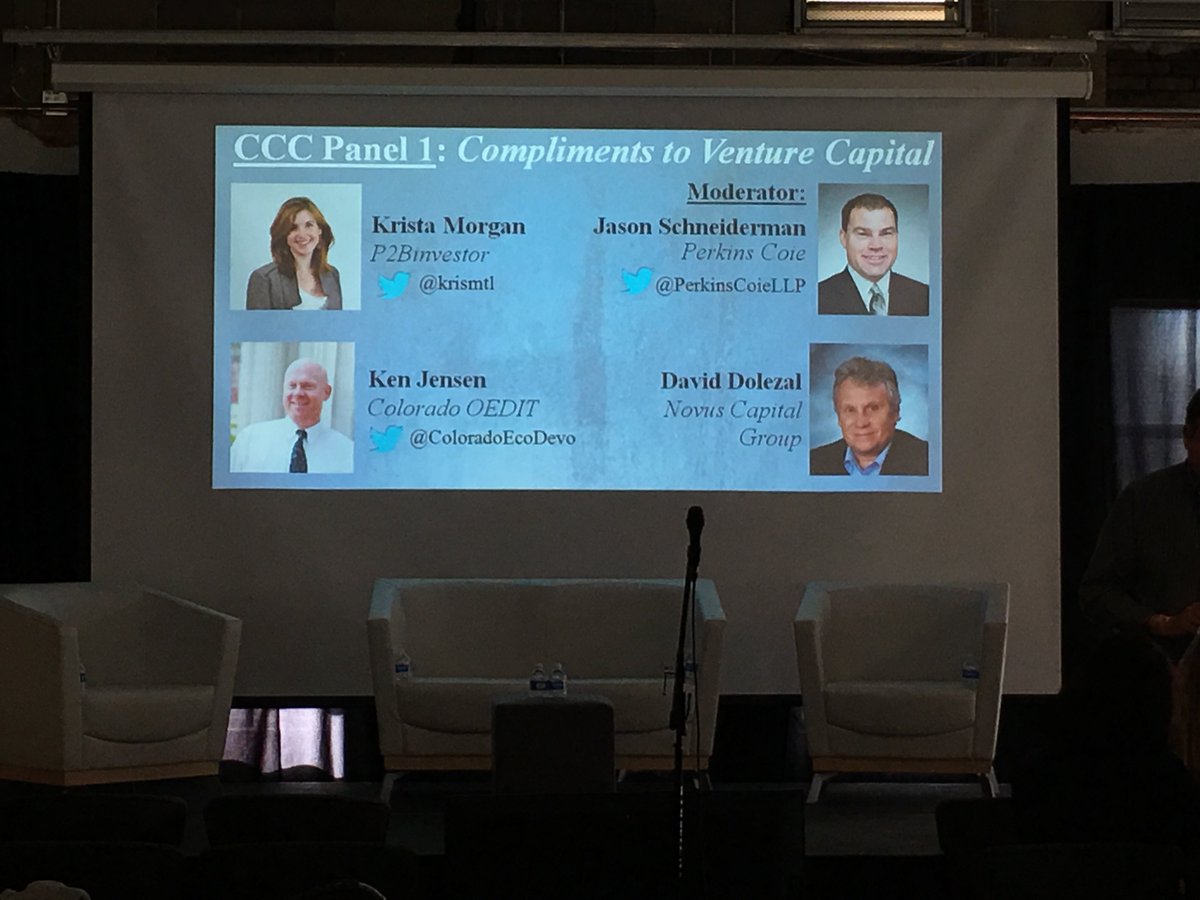 P2Binvestor's tweet photo. 15 min! Don't miss our CEO @krismtl at #2016CCC discussing funding that compliments #VC capital https://t.co/LsP4VBmmaI @RockiesVenture https://t.co/ae6oPm6DgI