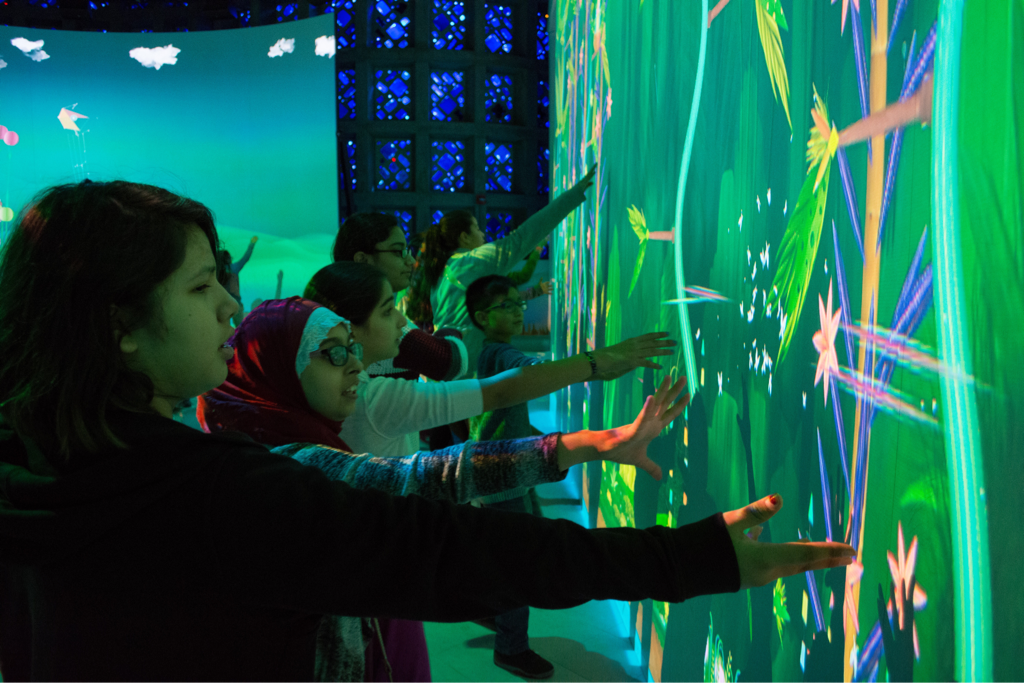 nysci's tweet photo. Students completely immersed in keeping the digital habitats in balance. #ConEdSTEM @ConEdison https://t.co/R5hV9MZaTO