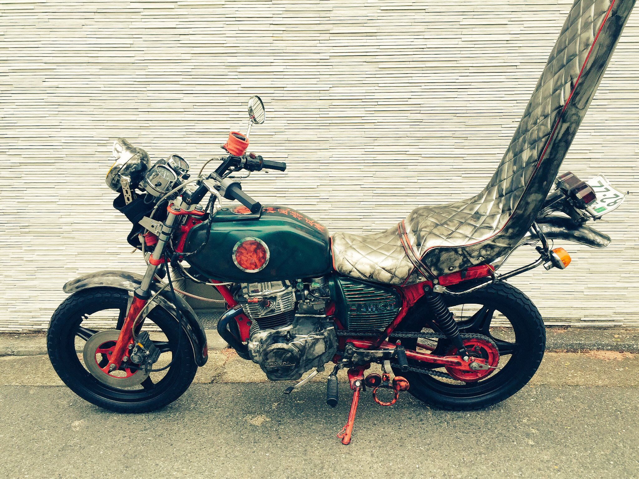 ホーク バブ マフラー マービング 零戦菅 （CB250T CB400T ホークⅡ 