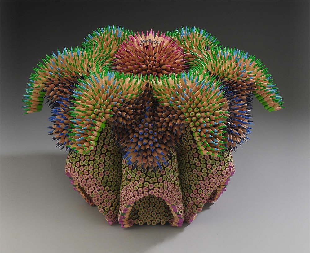 Adobe's tweet photo. 🚫✋Beware of the points on these sea urchin-inspired pencil sculptures by Jennifer Maestre: https://t.co/qzRkCwFNCn https://t.co/2P2YmQKlDq